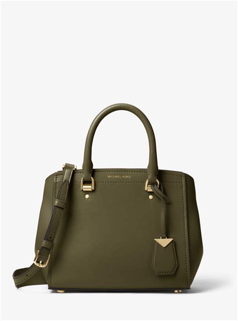 michael kors benning medium green logo|Green Michael Kors Handbags .